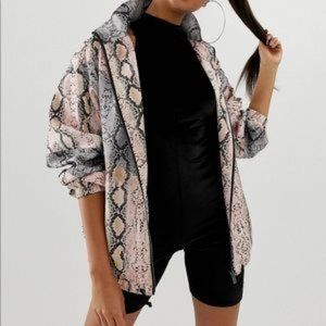 COPY - Asos snakeskin oversized bomber jacket